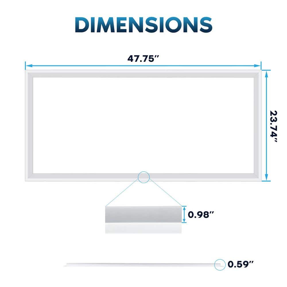 LUXRITE 2 ft. x 4 ft. Frame LED Panel Lights, 5CCT, 5200/6500/7800 Lumens, 40W/50W/60 Watt, Dimmable, Damp Rated, ETL 4 Pack