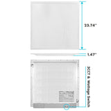 LUXRITE 2 ft. x 2 ft. Integrated LED Flat Panel Light 30/35/40-Watt 3 Color Selectable, 3750/4375/5000 Lumens ETL DLC (4-Pack)