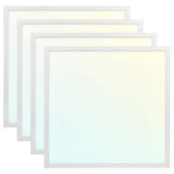 LUXRITE 2 ft. x 2 ft. Integrated LED Flat Panel Light 30/35/40-Watt 3 Color Selectable, 3750/4375/5000 Lumens ETL DLC (4-Pack)