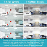 LUXRITE 2 ft. x 2 ft. Integrated LED Flat Panel Light 30/35/40-Watt 3 Color Selectable, 3750/4375/5000 Lumens ETL DLC (4-Pack)