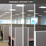 LUXRITE 2 ft. x 2 ft. Integrated LED Flat Panel Light 30/35/40-Watt 3 Color Selectable, 3750/4375/5000 Lumens ETL DLC (4-Pack)