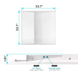 LUXRITE 2 ft. x 2 ft. 2500/3750/5000 Lumens Integrated LED Panel Light 3 Color Options 3500K/4000K/5000K Dimmable (4-Pack)