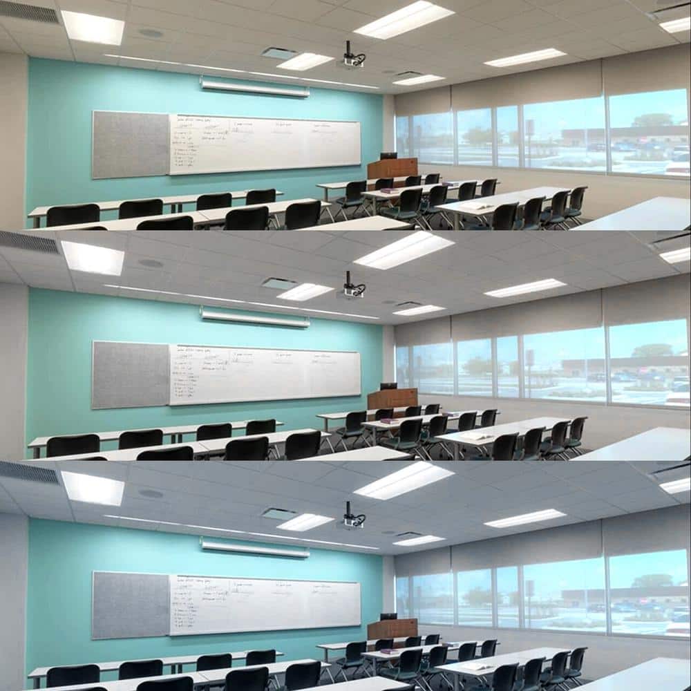 LUXRITE 2 ft.x4 ft. Center Basket Integrated LED Panel Light Troffer 50W 3 Color Selectable 6250 Lumens Dimmable DampRated 2Pack