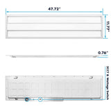 LUXRITE 1 ft. x 4 ft. 2750/3300/3850 Lumens Integrated LED Panel-Light 3 Color Options 3500K/4000K/5000K Dimmable (4-Pack)