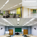 LUXRITE 1 ft. x 4 ft. 2750/3300/3850 Lumens Integrated LED Panel-Light 3 Color Options 3500K/4000K/5000K Dimmable (4-Pack)