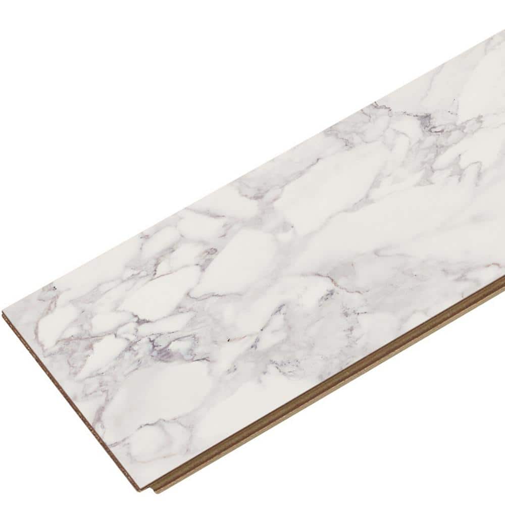 Krono Original White Marble 8.5 mm T X 9.6 in W Waterproof Laminate Flooring(25.43 sq. ft./case)