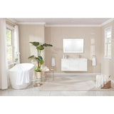 Vanity Art Bourges 55 in. Acrylic Flatbottom Soaking Bathtub in White/Matte Black
