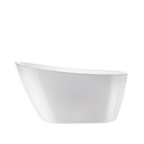 Vanity Art Bourges 55 in. Acrylic Flatbottom Soaking Bathtub in White/Matte Black