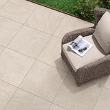 Sample – Alpe White 6 in. x 6 in. x 0.75 in. Stone-Look Porcelain Paver