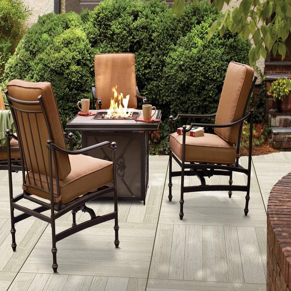 Corso Italia Sample - Foresta White 6 in. x 6 in. x 0.75 in. Wood Look Porcelain Paver