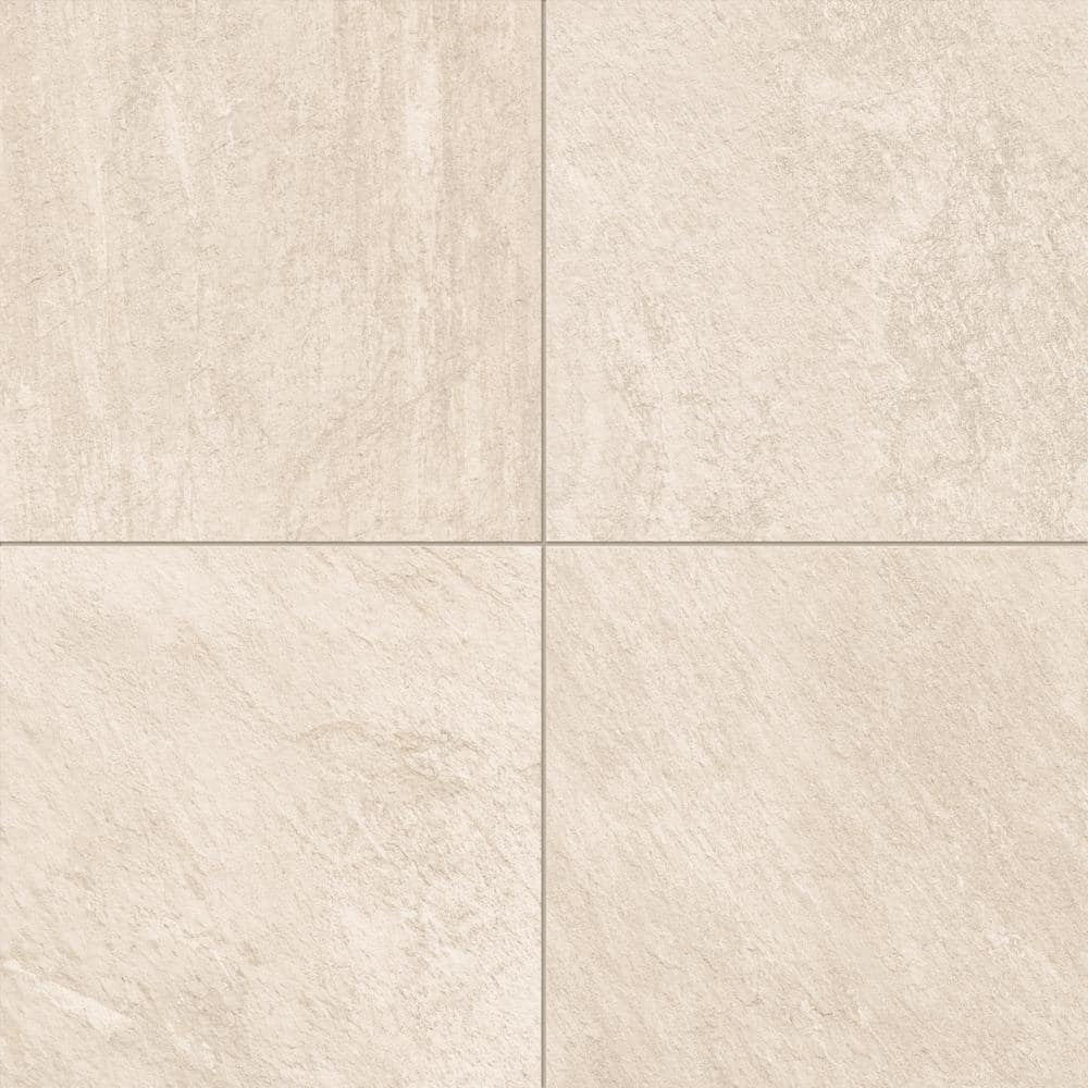 Alpe White 24 in. x 24 in. x 3/4 in. Stone-Look Porcelain Paver