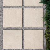 Alpe White 24 in. x 24 in. x 3/4 in. Stone-Look Porcelain Paver