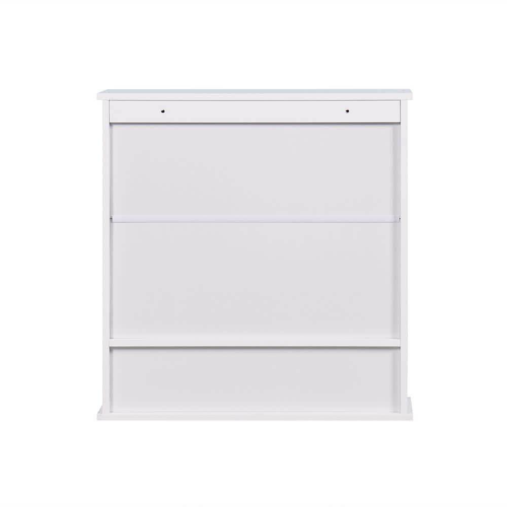 Nivencai 22 in. W x 5 in. D x 23 in. H Rectangular White Wood Medicine Cabinet with Mirror and Adjustable Shelf