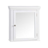 Teamson Home Chestnut 18.5 in. W x 20 in. H White Wooden Surface Mount Bathroom Medicine Cabinet with Mirror and Crown Molded Top
