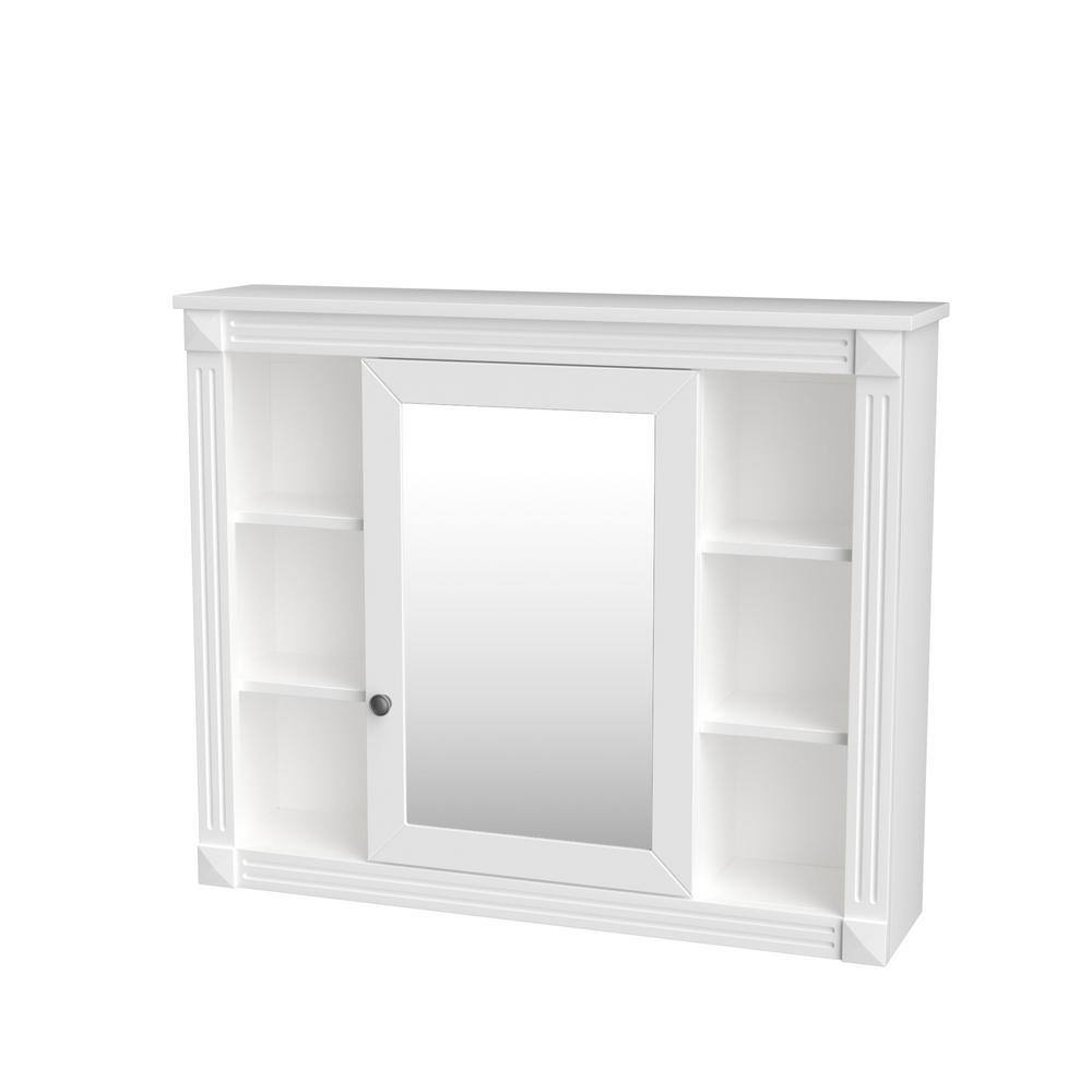 35 in. W x 29 in. H Rectangular MDF Medicine Cabinet with Mirror