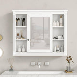 35 in. W x 29 in. H Rectangular MDF Medicine Cabinet with Mirror