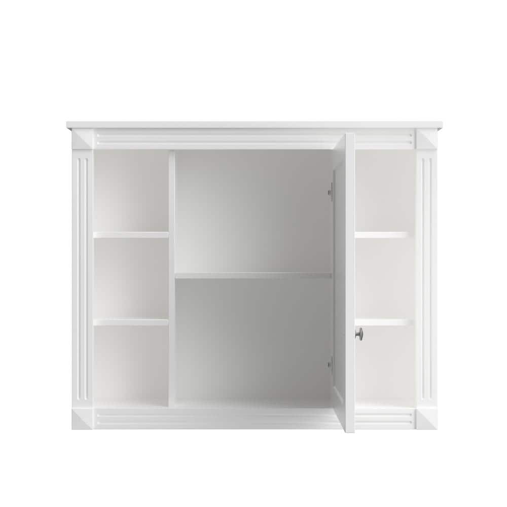 35 in. W x 29 in. H Rectangular MDF Medicine Cabinet with Mirror