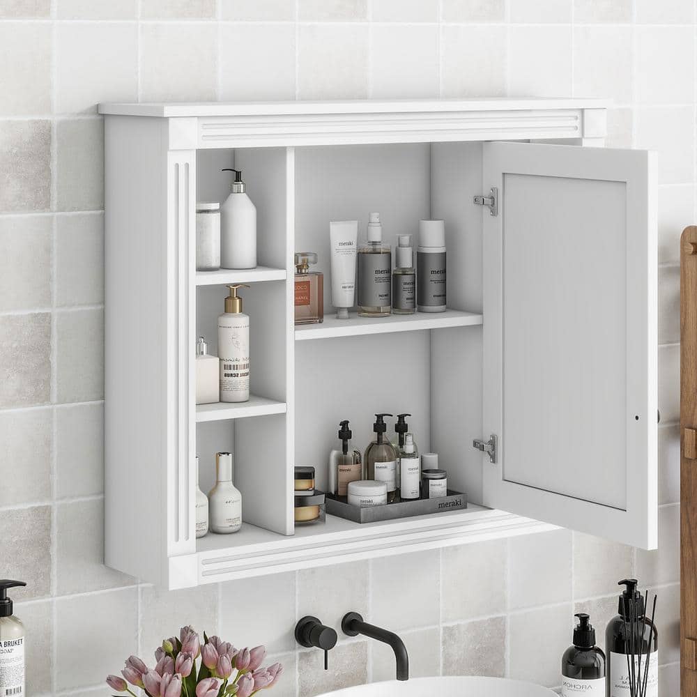 35 in. W x 29 in. H Rectangular MDF Medicine Cabinet with Mirror