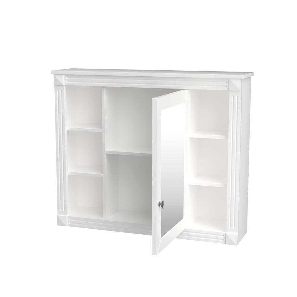 35 in. W x 29 in. H Rectangular MDF Medicine Cabinet with Mirror