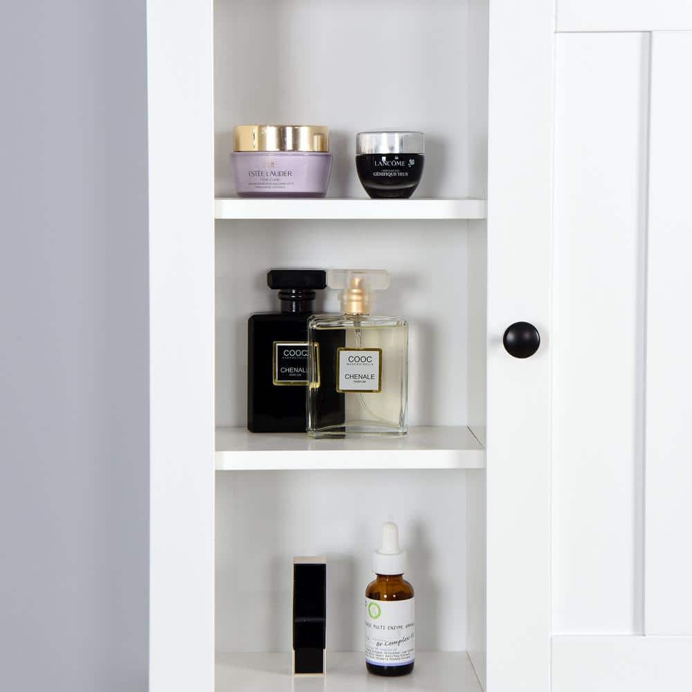 Hooseng Cripy 20.9 in. W x 19.9 in. H Framed Rectangular White Surface Mount Medicine Cabinet without Mirror