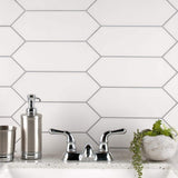 Merola Tile Kite Light Grey 4 in. x 11-3/4 in. Porcelain Subway Floor and Wall Tile (11.81 sq. ft. / case)