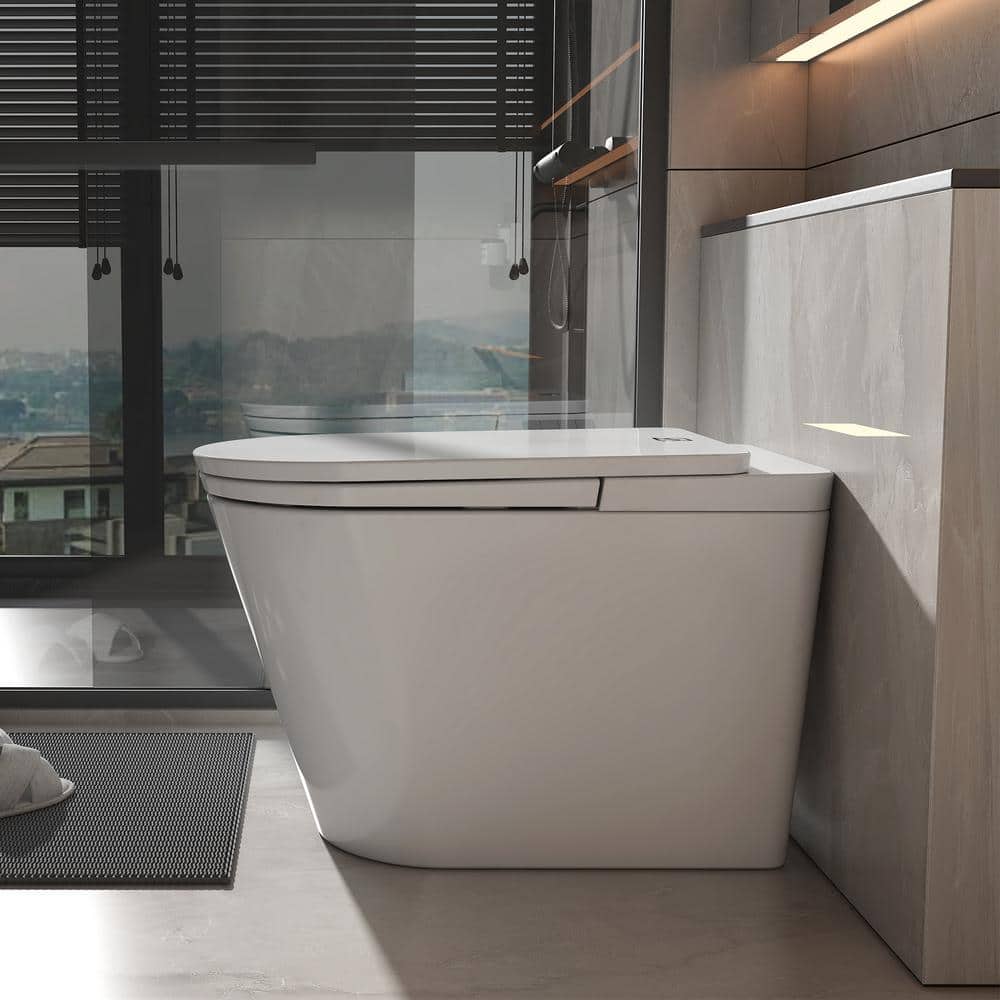 MEDUNJESS L-G Elongated Smart Toilet 1.34 GPF with Heated Seat, Auto Flush, and Deodorization