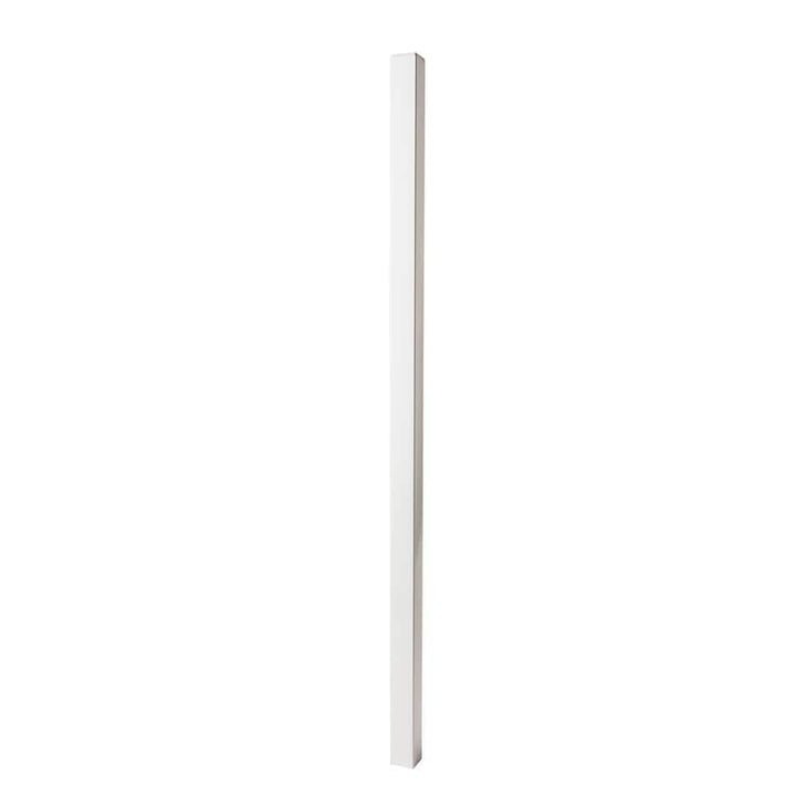 2 in. x 2 in. x 4.5 ft. White Metal Fence Post with Post Cap