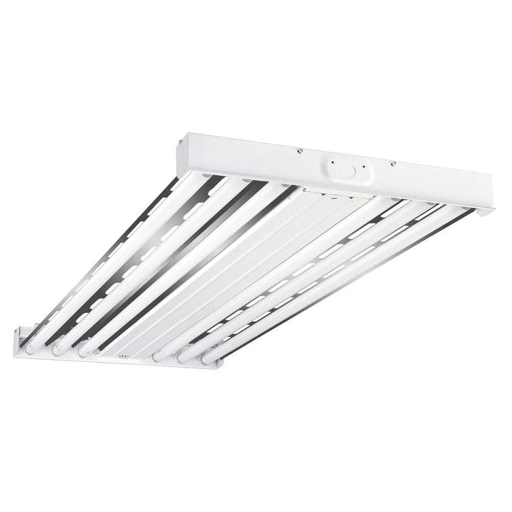 Metalux 4 ft. 6-Lamp White Industrial Grade T8-Fluorescent High Bay Light Fixture with Wide Spectrum Reflector