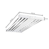Metalux 4 ft. 6-Lamp White Industrial Grade T8-Fluorescent High Bay Light Fixture with Wide Spectrum Reflector