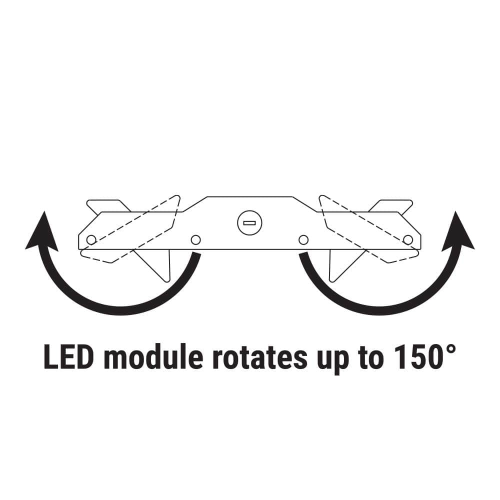 Metalux 2 ft./26 in. 600-Watt Equivalent, Integrated LED, Dimmable White High Bay Light 23000 Lumens 5000K w/Aimable Optics