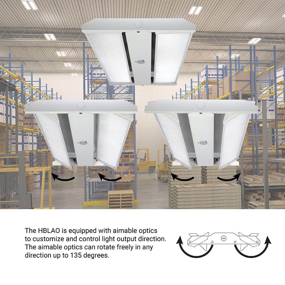 Metalux 2 ft. 400-Watt Equivalent LED Highbay with Adjustable Optics, Selectable 18K/21K/24K Lumens and 3500/4000/5000 Sel CCT