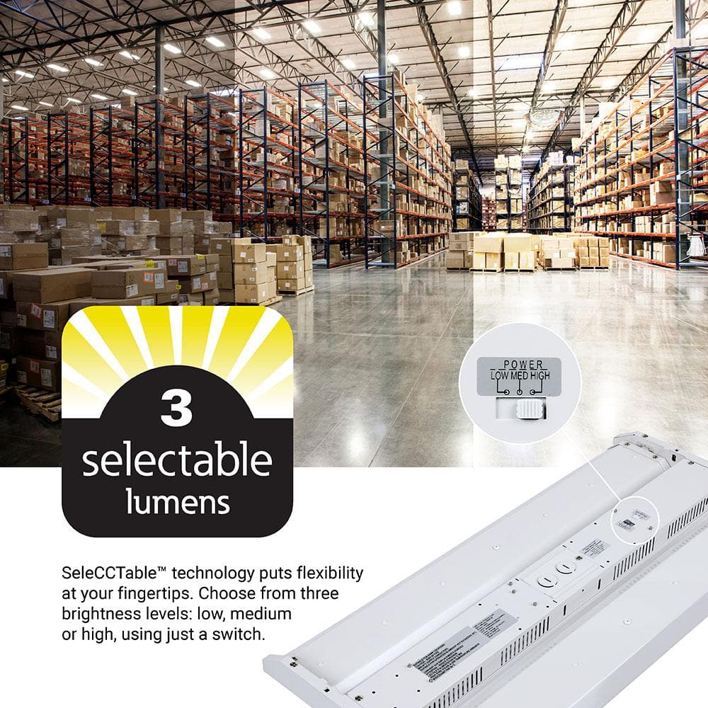 Metalux 2 ft. 400-Watt Equivalent LED Highbay with Adjustable Optics, Selectable 18K/21K/24K Lumens and 3500/4000/5000 Sel CCT