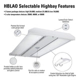 Metalux 2 ft. 400-Watt Equivalent LED Highbay with Adjustable Optics, Selectable 18K/21K/24K Lumens and 3500/4000/5000 Sel CCT