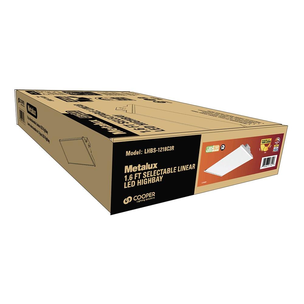 Metalux 1.6 ft. 250-Watt Equivalent LED Linear High Bay with Selectable CCT and Lumen