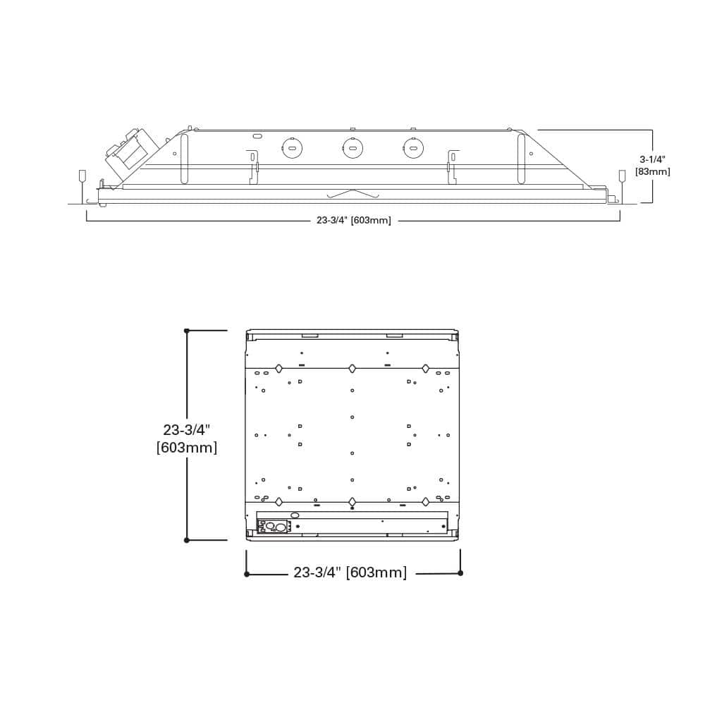 Metalux 2 ft. x 2 ft. White Integrated LED Drop Ceiling Troffer Light with 3200 Lumens, 3500K