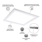Metalux 2 x 2 ft. Selectable 4500/3200/2000 Lumens, Integrated LED, Surround Architectural Slim Frame Panel, 4-Selectable CCT
