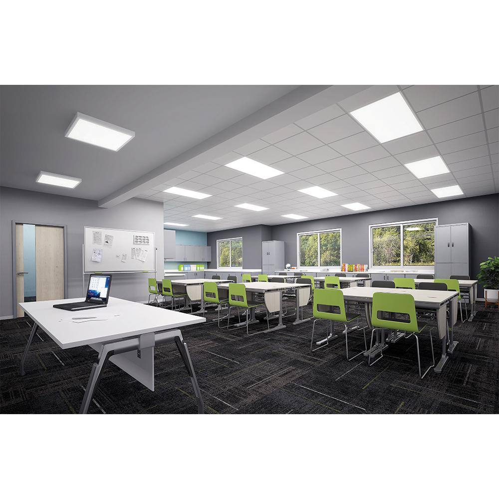 Metalux 2 ft. x 4 ft. White Integrated LED Commercial Grade Recessed Panel 80CRI, 40-Watt at 4000K 4858 Lumens