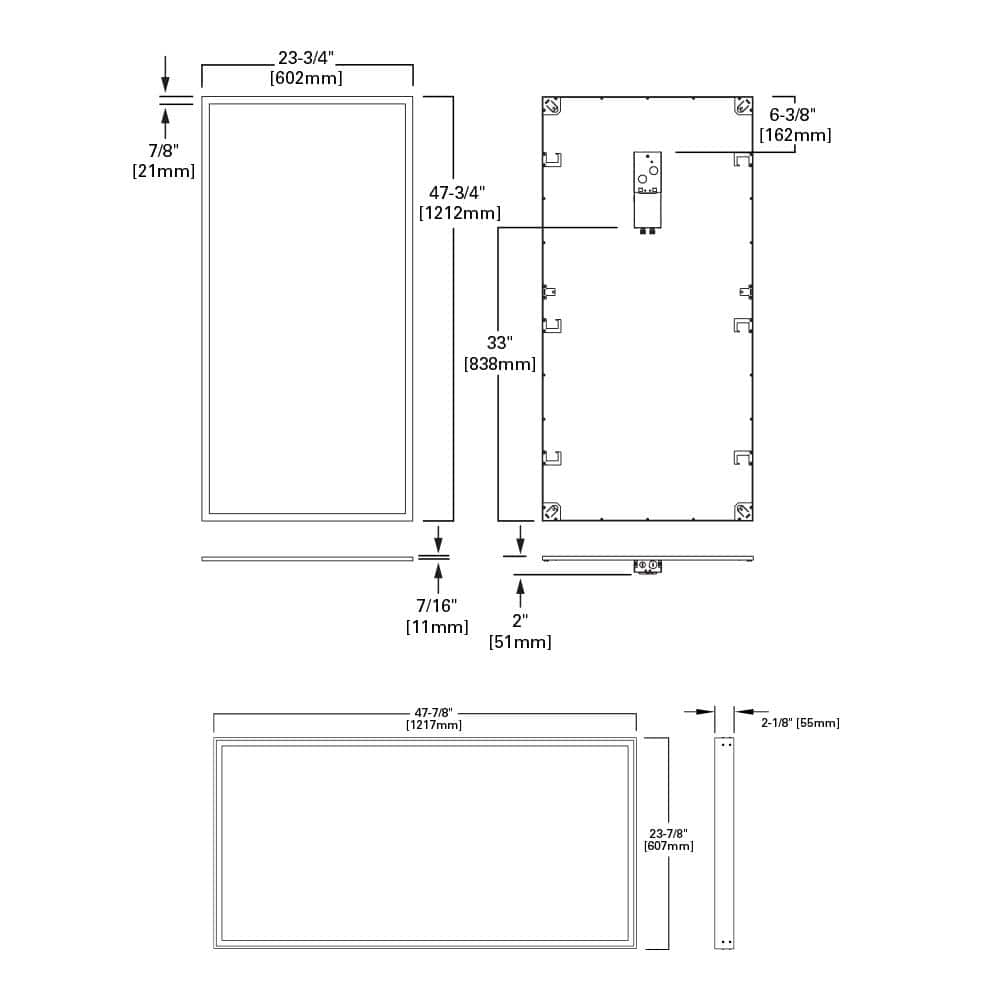 Metalux FPanel 62.2-Watt 2 ft. x 4 ft. White Integrated LED Dimmable Flat Panel Troffer Cool White