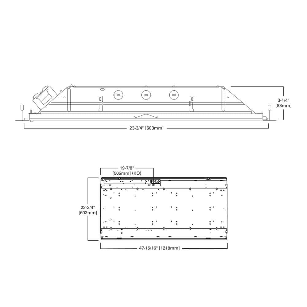 Metalux 2 ft. x 4 ft. White Integrated LED Drop Ceiling Troffer Light with 6400 Lumens, 4000K