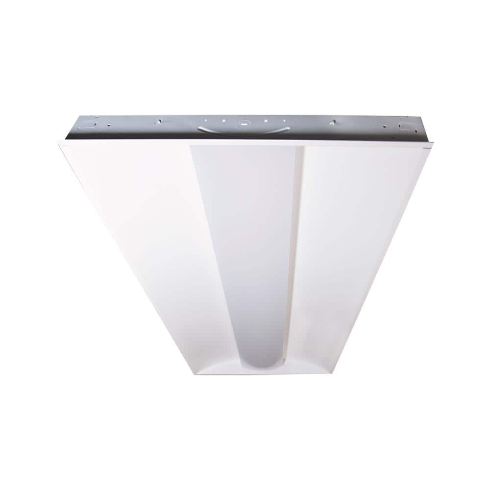 Metalux 2 ft. x 4 ft. 64-Watt Equivalent Integrated LED White Center Lens Troffer, 4000K Bright White
