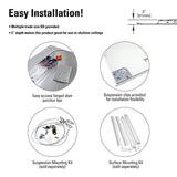 Metalux 2 ft. x 2 ft. White Integrated LED Flat Panel Troffer Light Fixture at 4200 Lumens, 4000K, Dimmable