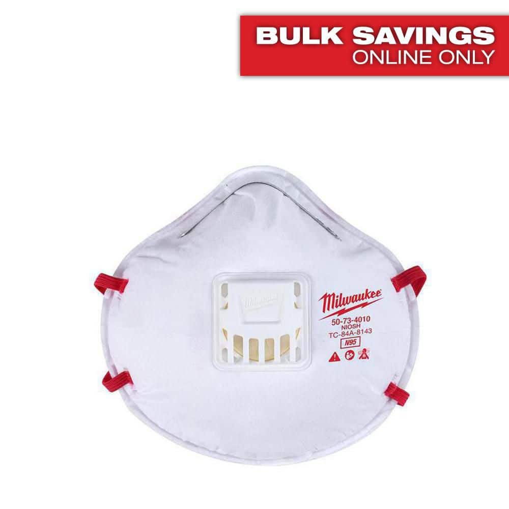 Milwaukee N95 Professional Multi-Purpose Valved Respirator (80-Pack)