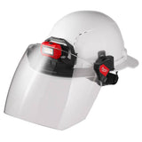 Milwaukee BOLT White Type 1 Class C Front Brim Vented Hard Hat, 4-Point Ratcheting Suspension, with Smoke Full Face Shield