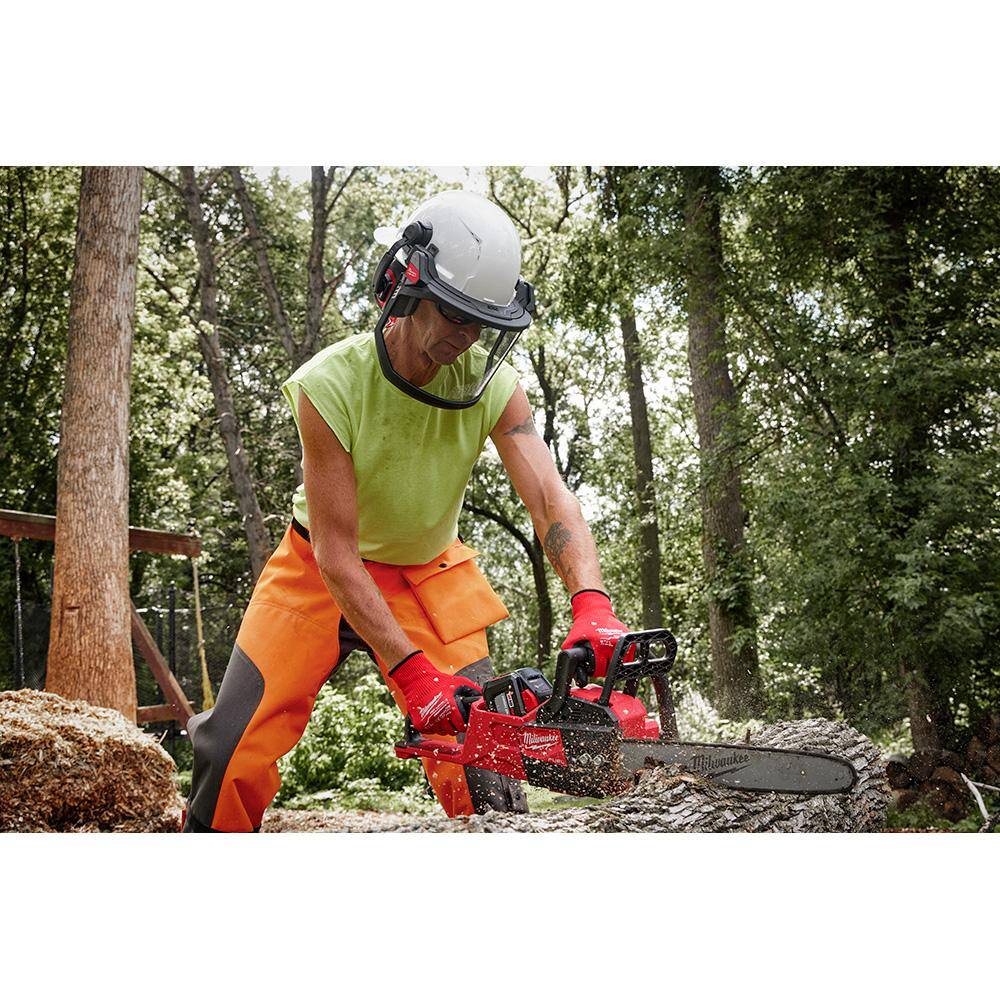 Milwaukee BOLT White Type 1 Class C Front Brim Vented Hard Hat with 4-Point Ratcheting Suspension and Dual-Coat Full Face Shield