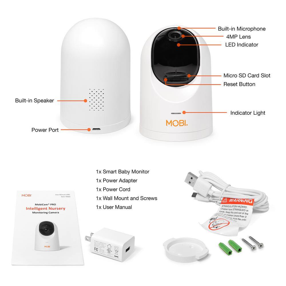 Mobi Cam PRO Wi-Fi Video Monitoring Camera