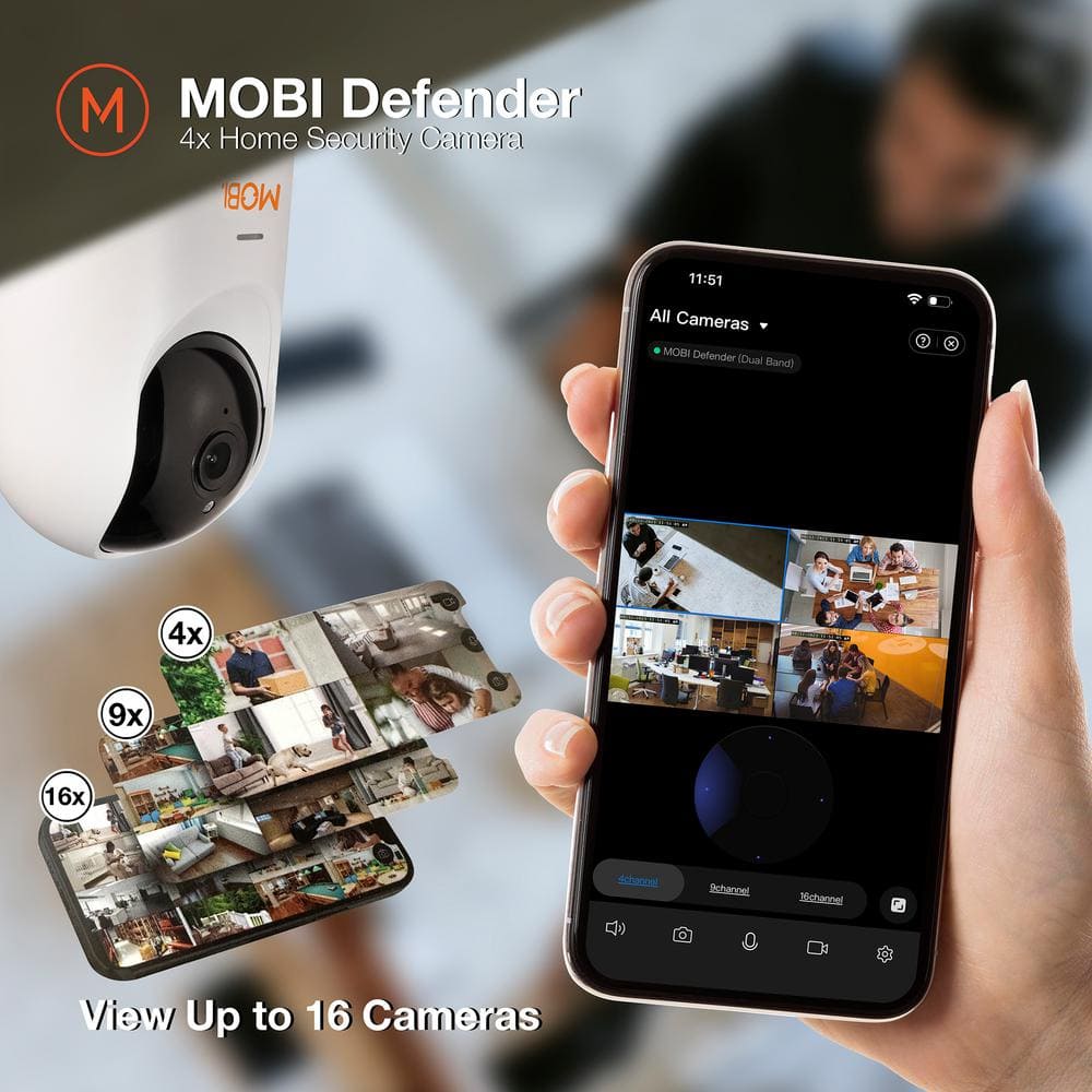 Mobi Defender - Smart Home Security Cameras (4-Pack)
