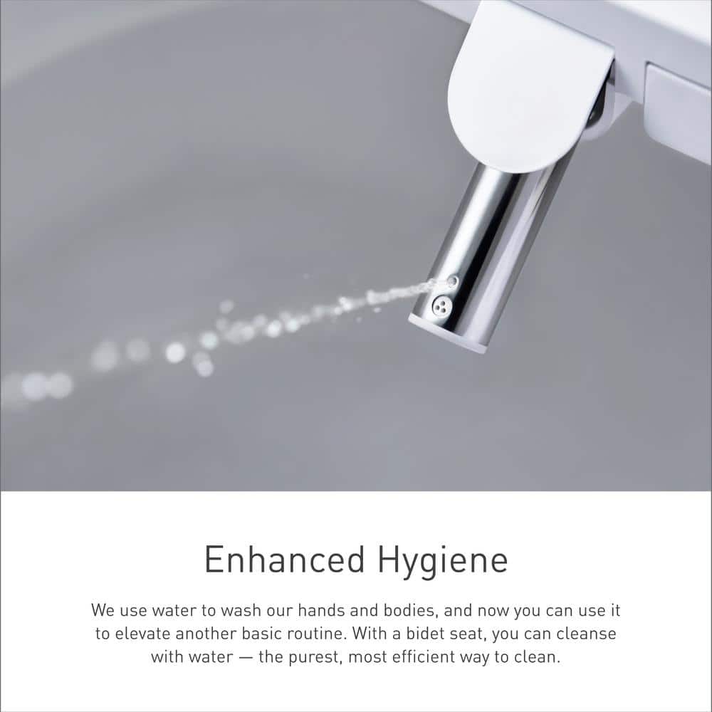 MOEN 3-Series Elongated Bidet Toilet in White with Heated Water and Remote Control