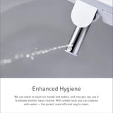 MOEN 3-Series Elongated Bidet Toilet in White with Heated Water and Remote Control
