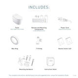 MOEN 3-Series Elongated Bidet Toilet in White with Heated Water and Remote Control
