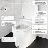 MOEN 5-Series Elongated Bidet Toilet in White with Built-in Cleansing Functions